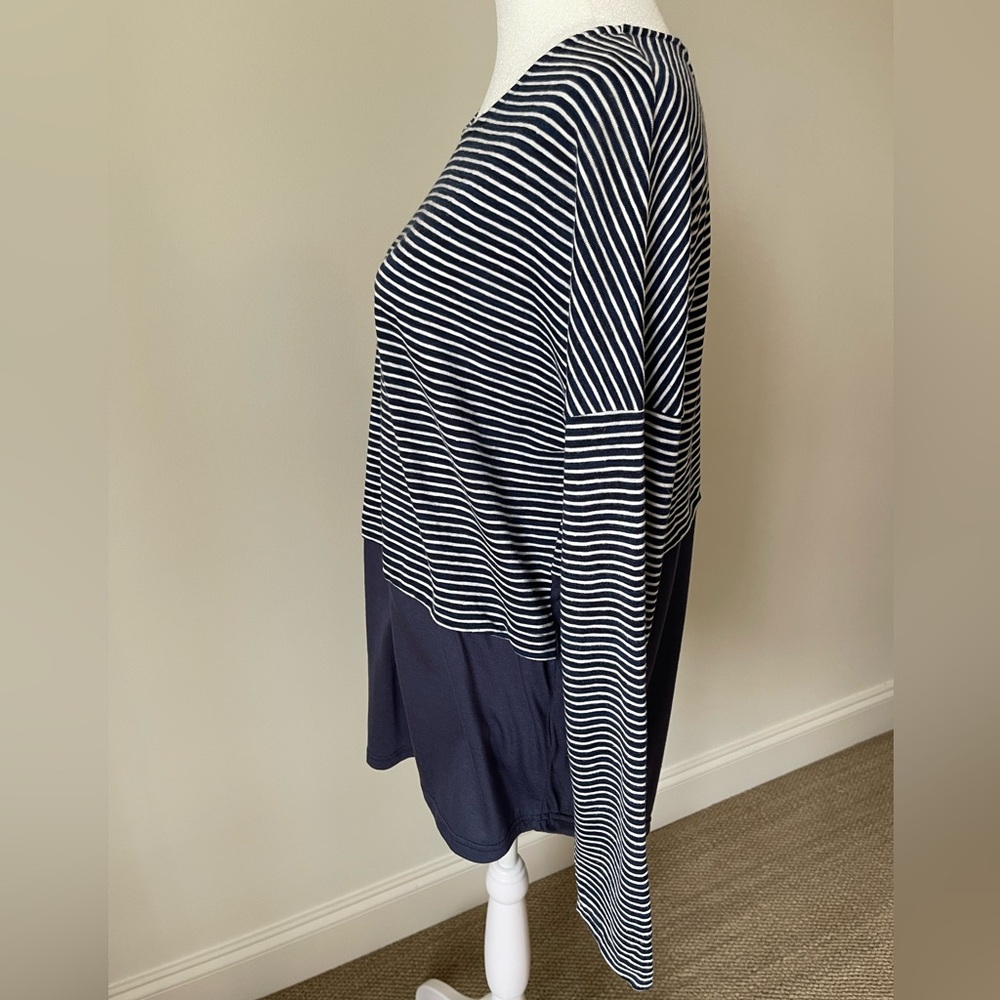 Stevie Hender - Navy and White Striped Top - Size M - Picture 4 of 9
